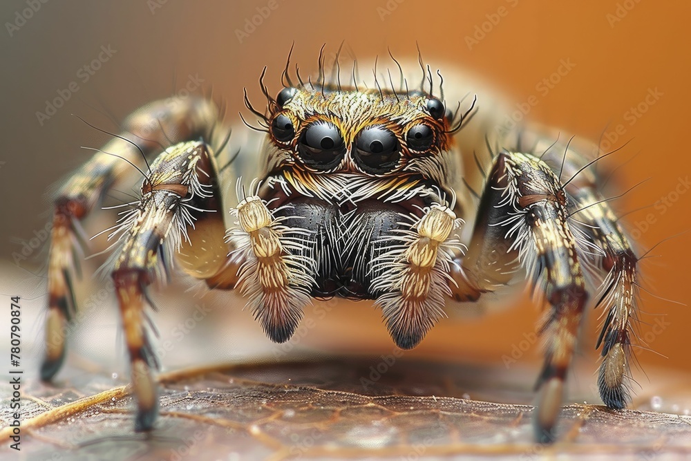 Exploring the intricate sight of a spider, revealing the intricate ...