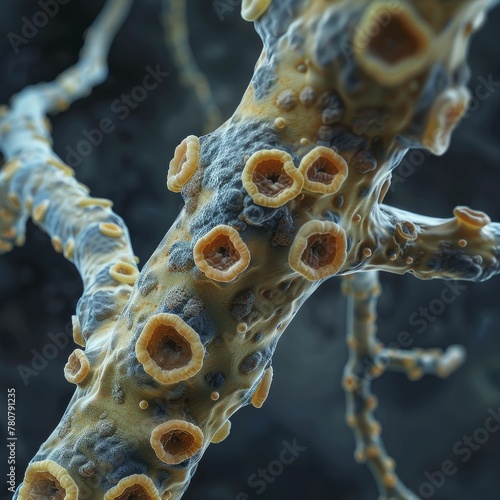 Exploring the intricate cellular arrangement within a plant stem uncovers its robust structure essential for support and nutrient transport.