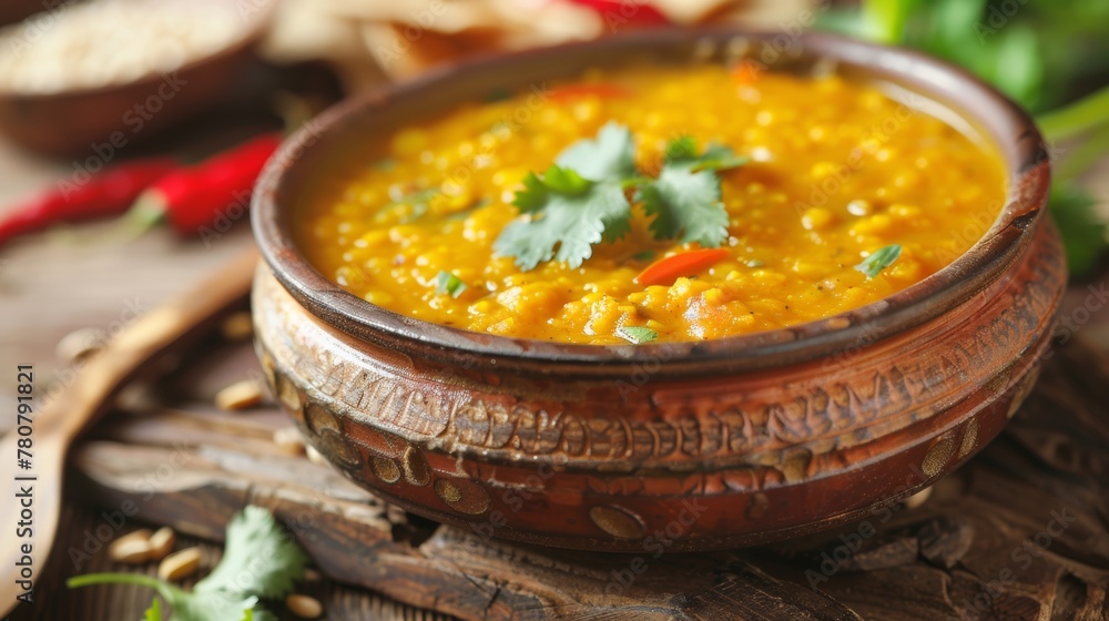 Indian dish: thick Dhal puree soup. Indian dish: thick Dhal puree soup.