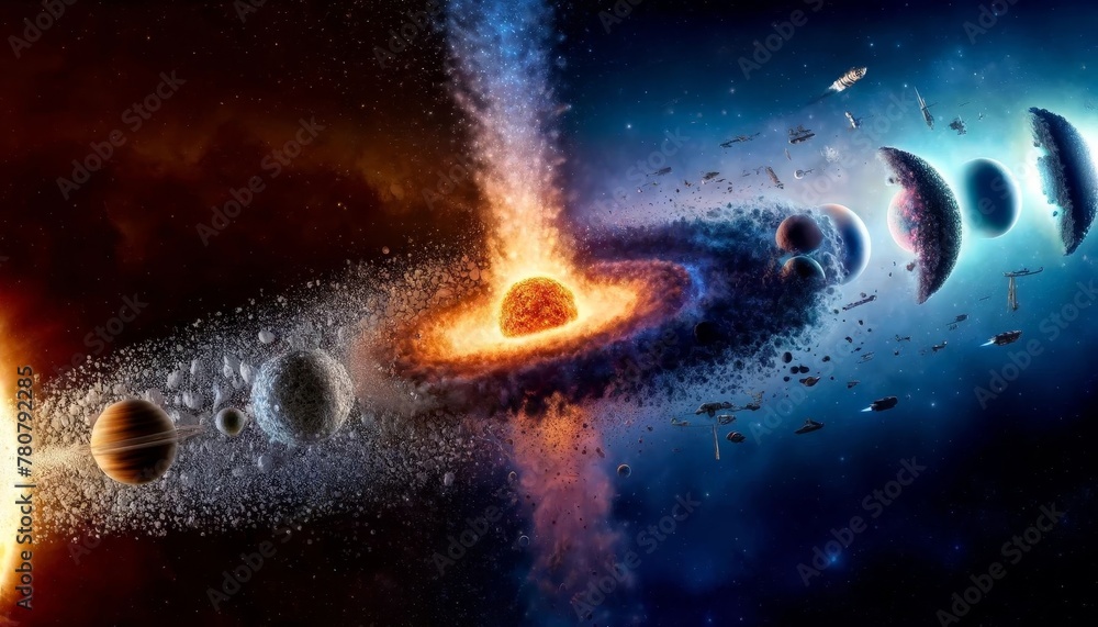Cosmic Phenomenon of Planets and Black Hole