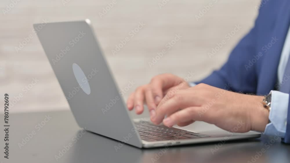 Close up of Businessman Typing on Laptop Close up of Businessman Typing on Laptop