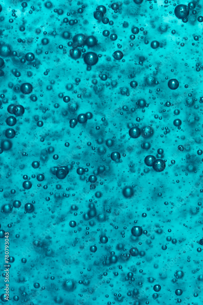 Abstract blue background with bubbles.