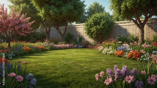 garden with flowers