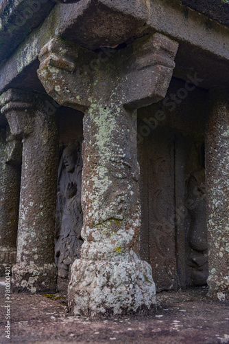 Summer scenery of Meilang Sisters Twin Towers in Chengmai, Hainan, China photo