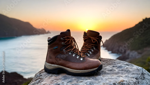 boots on mountain