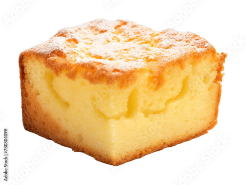 Butter Cake isolated on transparent png background. Generative ai