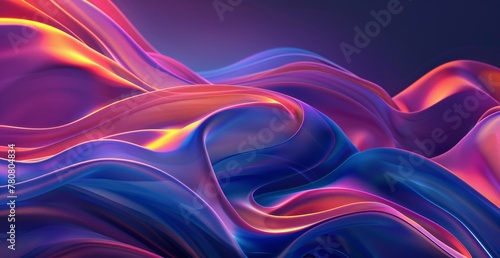 a colorful wavy fabric with light