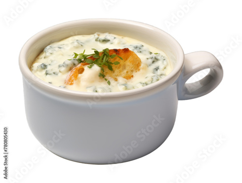 Buffalo Blue Cheese Dip isolated on transparent png background. Generative ai
