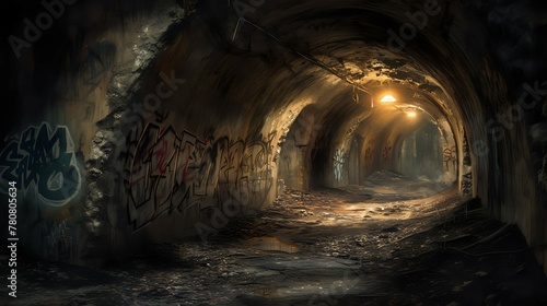 Graffiti Wonderland in the Underground./n