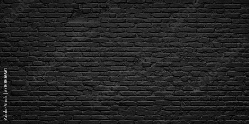 dark brick wall, black masonry of a burnt building
