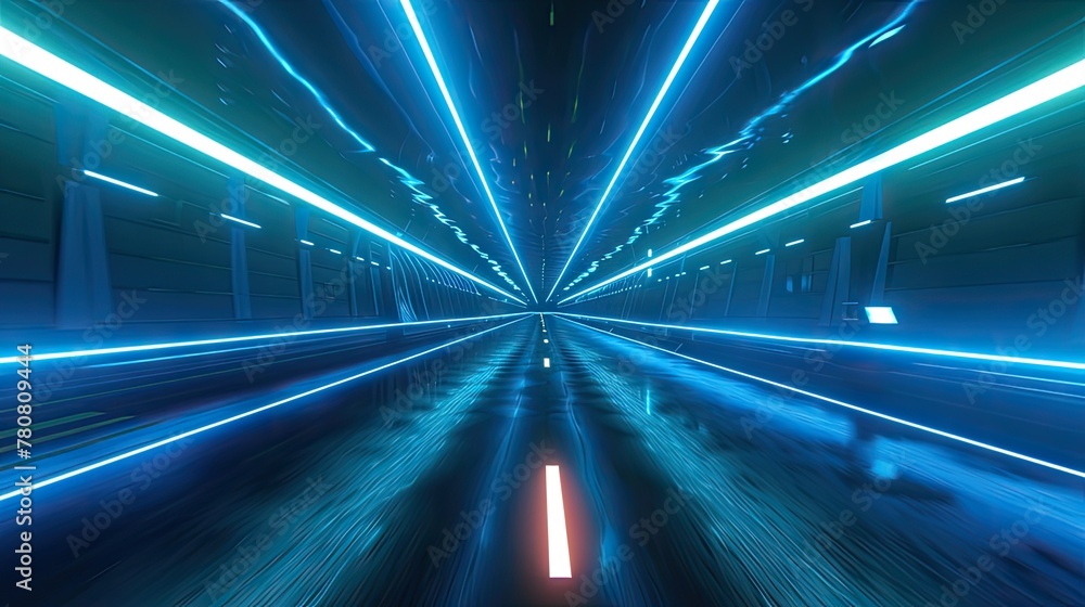 Speed of light: Hyper-realistic POV through illuminated tunnel, elegant and dynamic. Experience the thrill of the journey Speed of light: Hyper-realistic POV through illuminated tunnel, elegant and dynamic. Experience the thrill of the journey