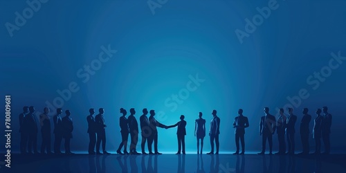 Business Networking Event Photography, Silhouettes of Professionals Shaking Hands