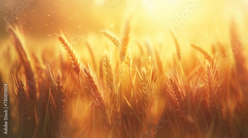 Golden Hour in Wheat Field