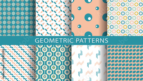 Seamless wallpaper patterns for design. Vector illustration.