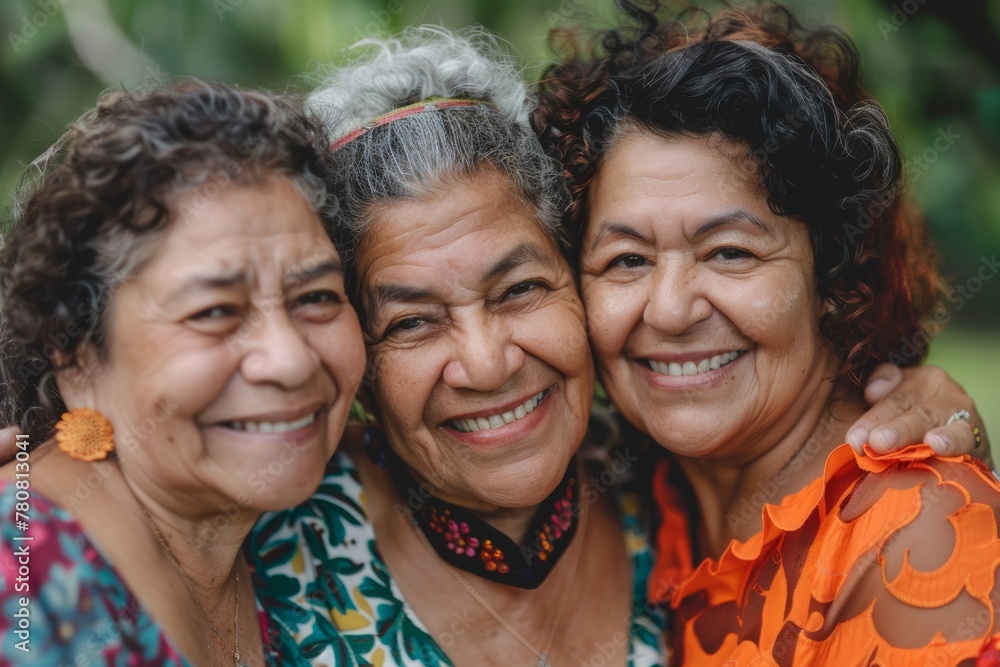 Generations of Family Women Sharing Happiness - Natural Background Generations of Family Women Sharing Happiness - Natural Background