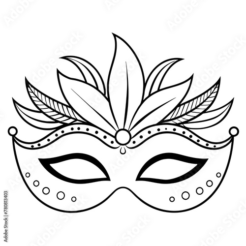 Party Face Mask vector illustration