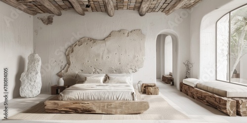 A white rustic Greek style ...