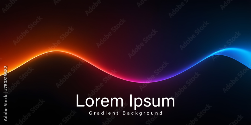Naklejka premium Abstract soft line gradient background, beautiful abstract template, colorful waves, Modern abstract colorful background, Suited for poster, cover, banner, brochure, science, website