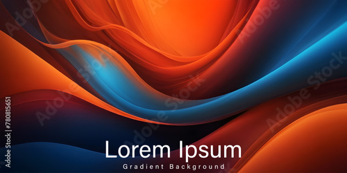 Abstract gradient smoke waves background, beautiful abstract template, colorful waves, Modern abstract colorful background, Suited for poster, cover, banner, brochure, science, website