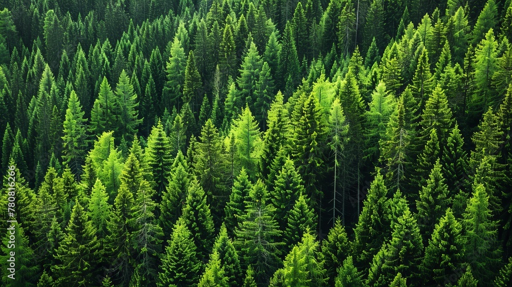 Green trees in a forest Green trees in a forest
