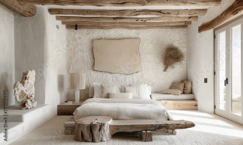 A white rustic Greek style ...