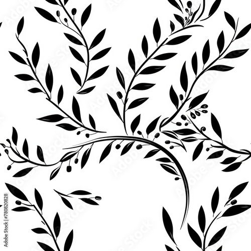 Detailed monochromatic illustration of a tree branch. Ideal for nature-themed designs