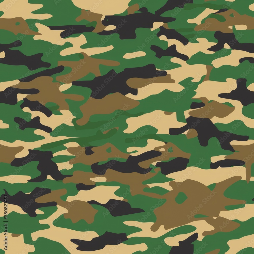 Green and brown camouflage pattern suitable for military and outdoor themed designs