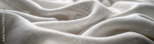 Organic white fabric mockup spotlighting texture and eco-friendly materials for sustainability.