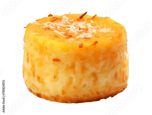 Cheese Timbale isolated on transparent png background. Generative ai photo