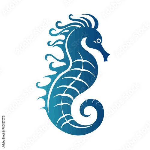 seahorse logo icon vector illustration clipart isolated on white background