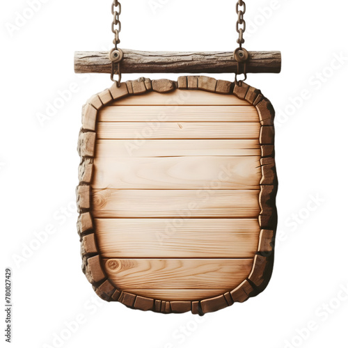 Ancient-style wooden sign board.