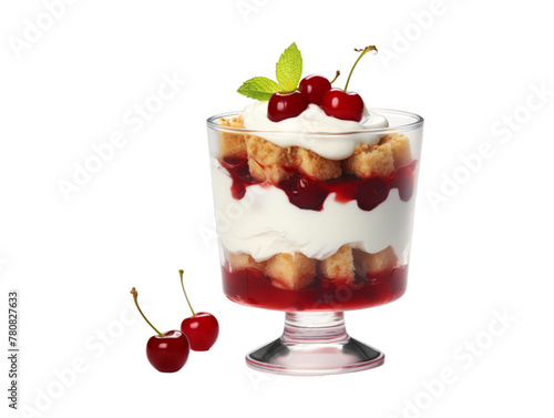 Wallpaper Mural Cherry Parfait isolated on transparent png background. Generative ai Torontodigital.ca