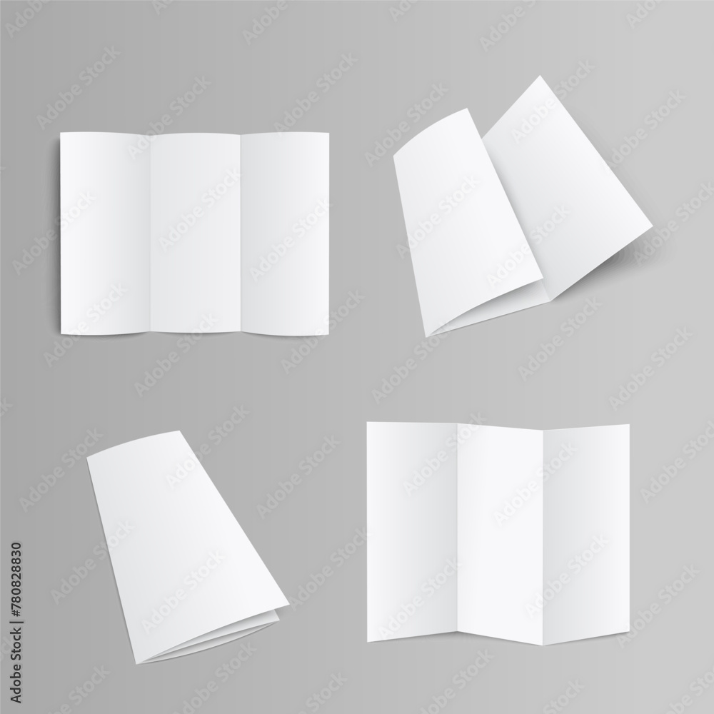 Trifold mockup. Vector illustration Trifold mockup. Vector illustration