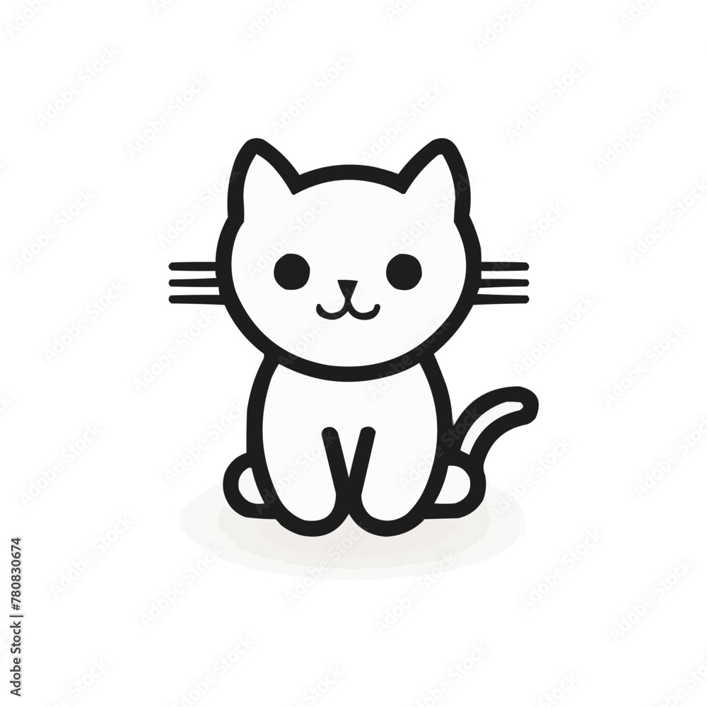 Fototapeta premium Cat | Minimalist and Simple Silhouette - Vector illustration