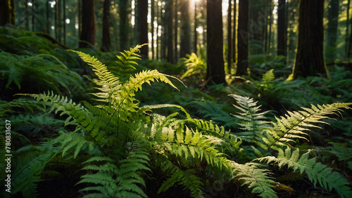 Fern in the forest photo