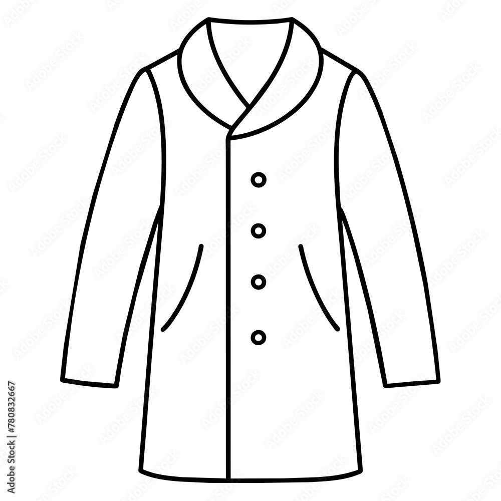 Coat isolated in white vector illustration Coat isolated in white vector illustration
