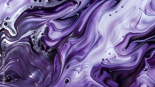 abstract background in purple and silver with pouring technique © PSCL RDL