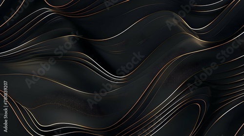 abstract Illustration. luxurious black line background  photo