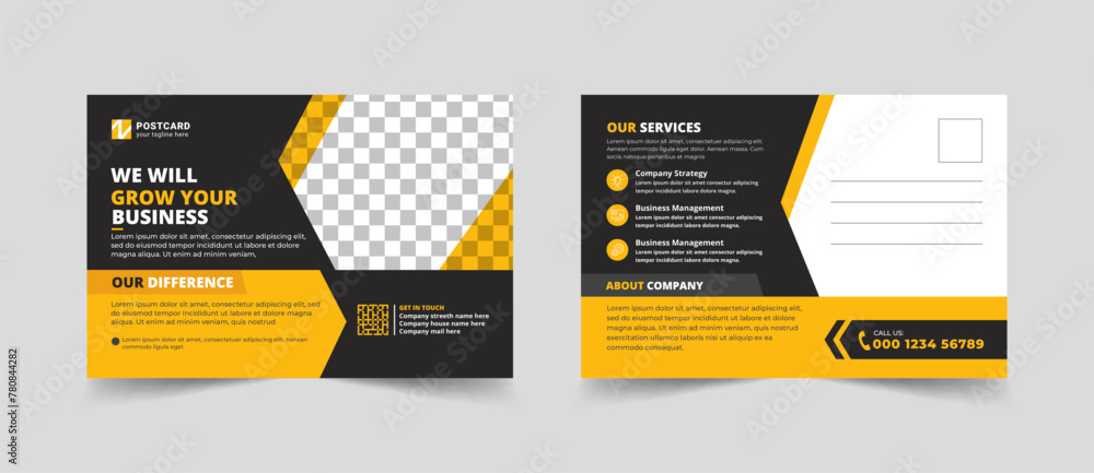 Creative corporate business postcard EDDM design template
