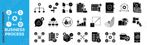 Business Process icon set for design elements	