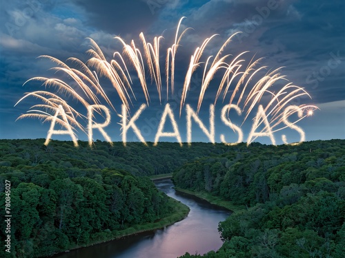 Natural State Celebration: Fireworks Illuminate Arkansas' Lush Landscapes