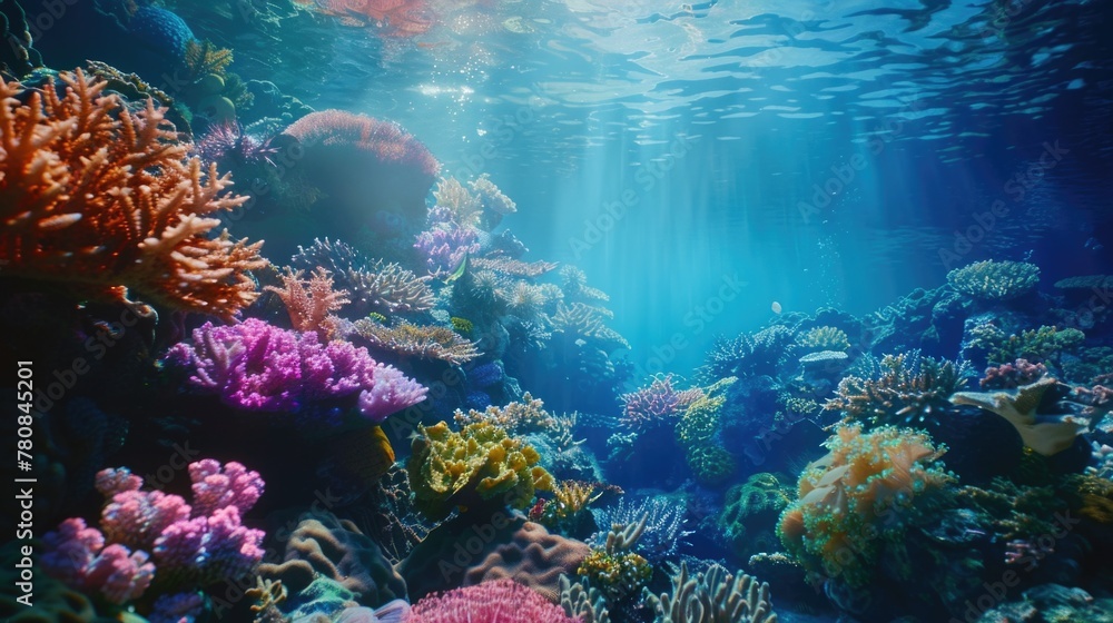 Vibrant underwater scene suitable for marine life concepts
