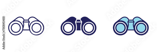 Observation Binoculars Icon - Navigation Set