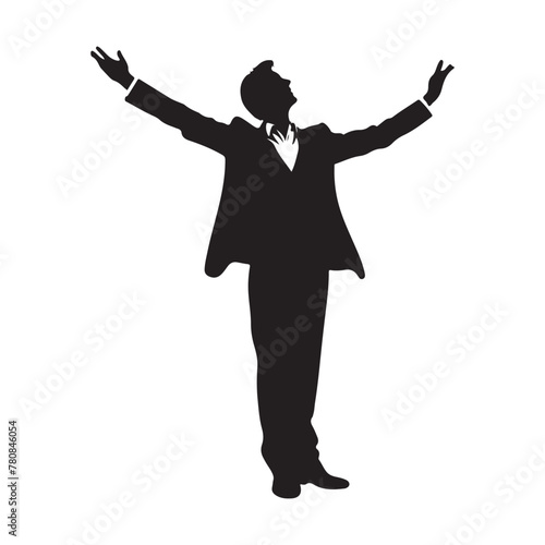 Actor in a dramatic black silhouette