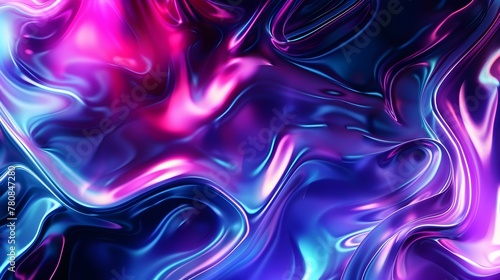 Colorful abstract fluid waves motion digital design. Seamless looping.