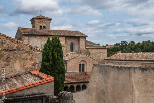 Cathar abbey of Saint Hilaire in the south of France photo