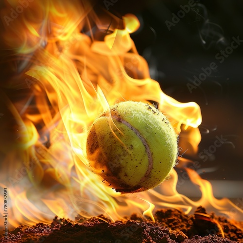 Tennis ball is on fire © Marietimo