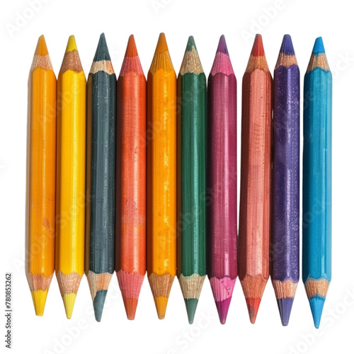 Wallpaper Mural set of Colors Crayon Wax Pencil Isolated on White Background Torontodigital.ca