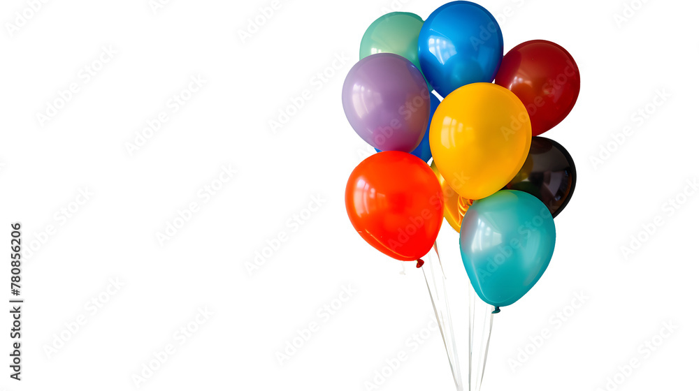 A bundle of colorful balloons A bundle of colorful balloons