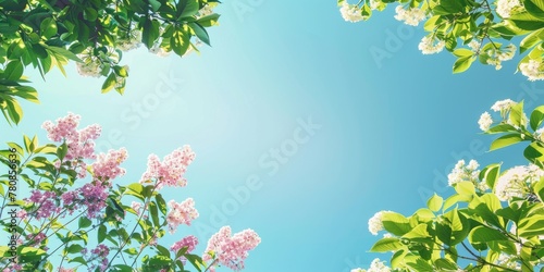 Springs sky with clear blue...
